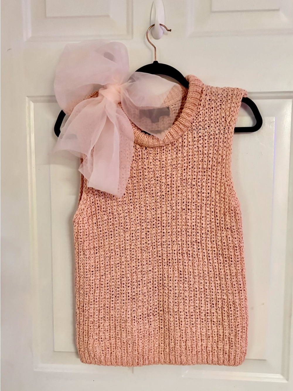 Zara Light Pink Sleeveless Cowl Neck Knit Sweater new without tags.